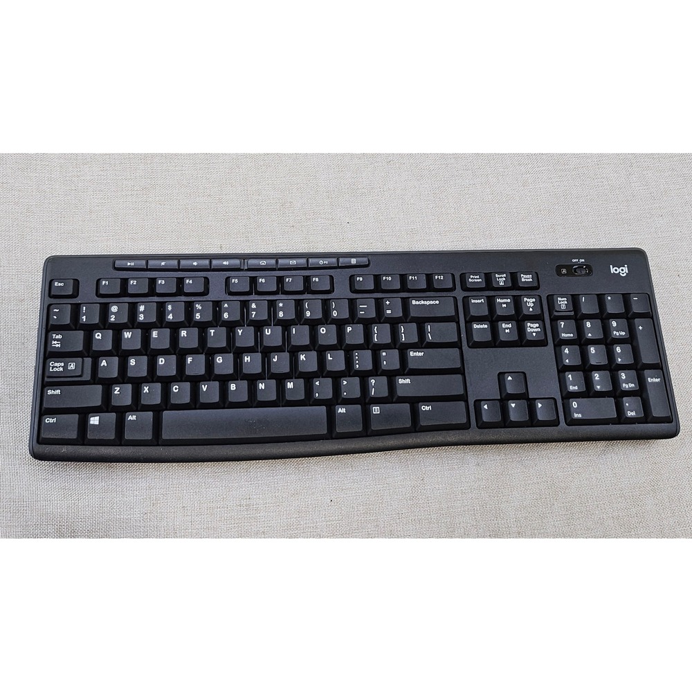 Logitech K270 Wireless Keyboard Full Size Black Y-R0042 Multimedia Hotkey Office